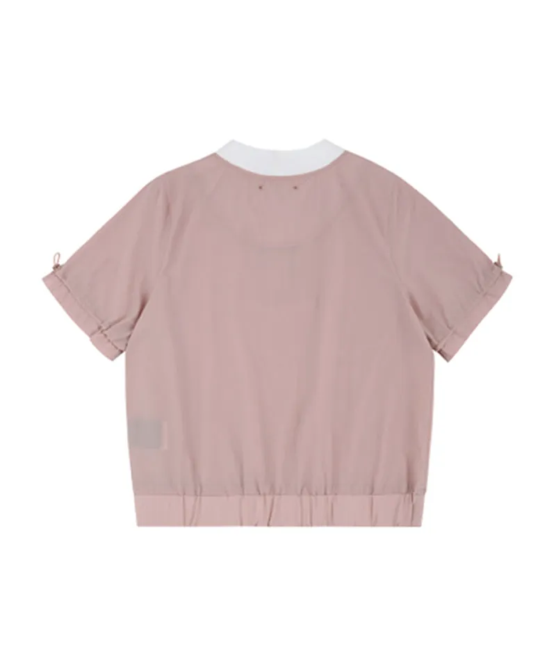 AVEN Shirring Short Sleeve Anorak - Pink