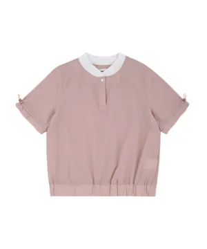 AVEN Shirring Short Sleeve Anorak - Pink
