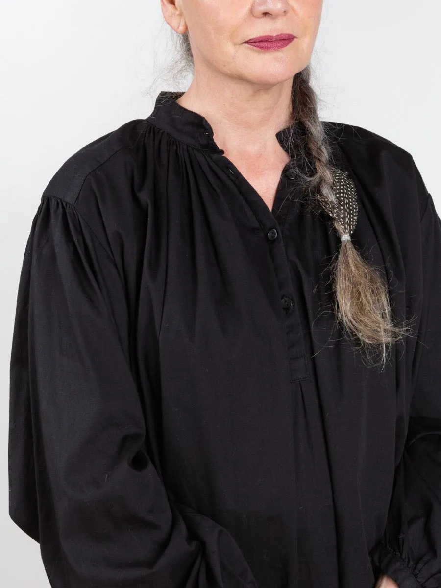 balloon sleeve blouse - black