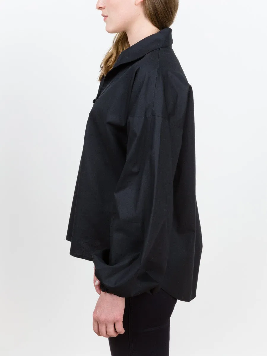 balloon sleeve blouse - black