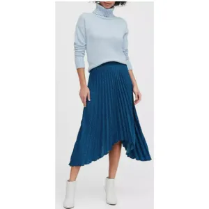 Banana Republic Pleated High-Low Skirt Blue Size 2