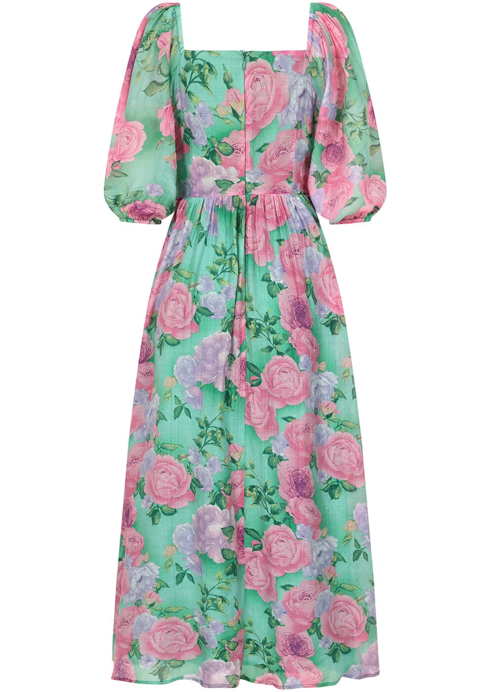 Banned Sandy Flower 70's Maxi Dress Green