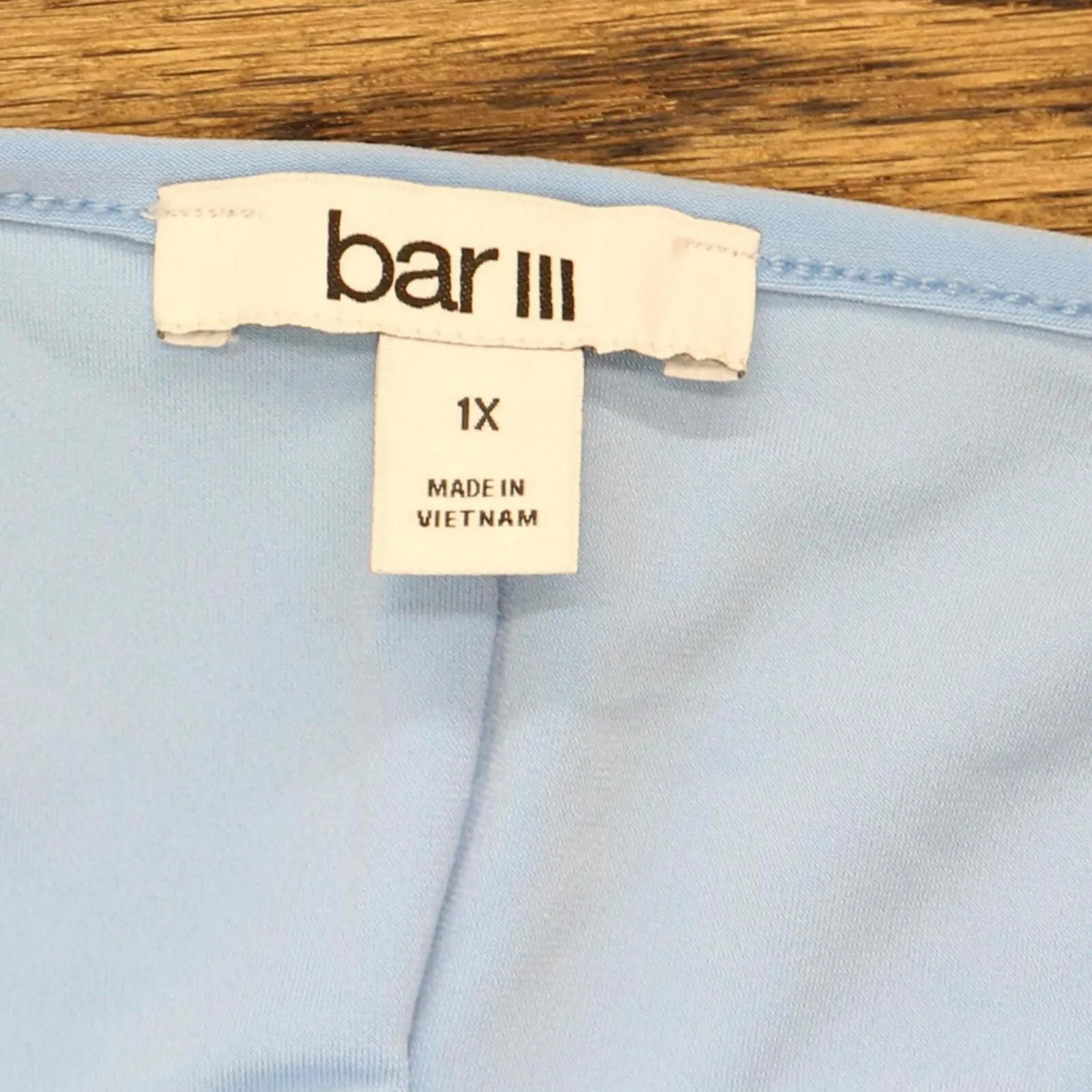Bar III Womens Plus Size Seamed V-Neck Top 10819154 Blue 1X