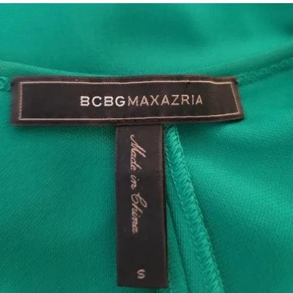 Bcbgmaxazria Emerald Green Lella Halter Bodycon Tassel Tie Mini Dress Small🔥💚