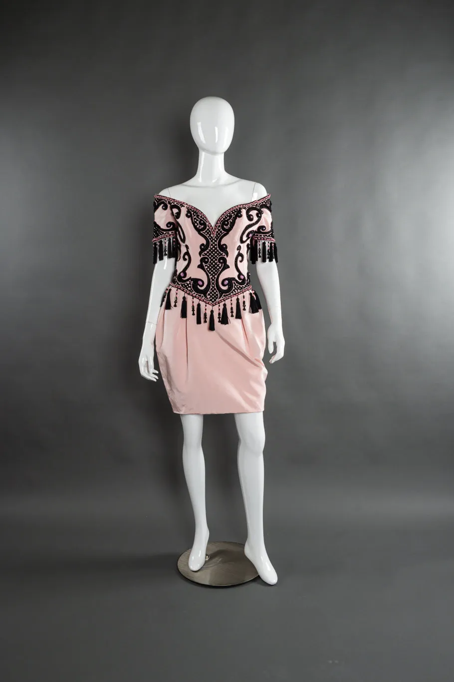 Beaded Tassel Cocktail Dress