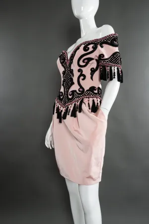 Beaded Tassel Cocktail Dress
