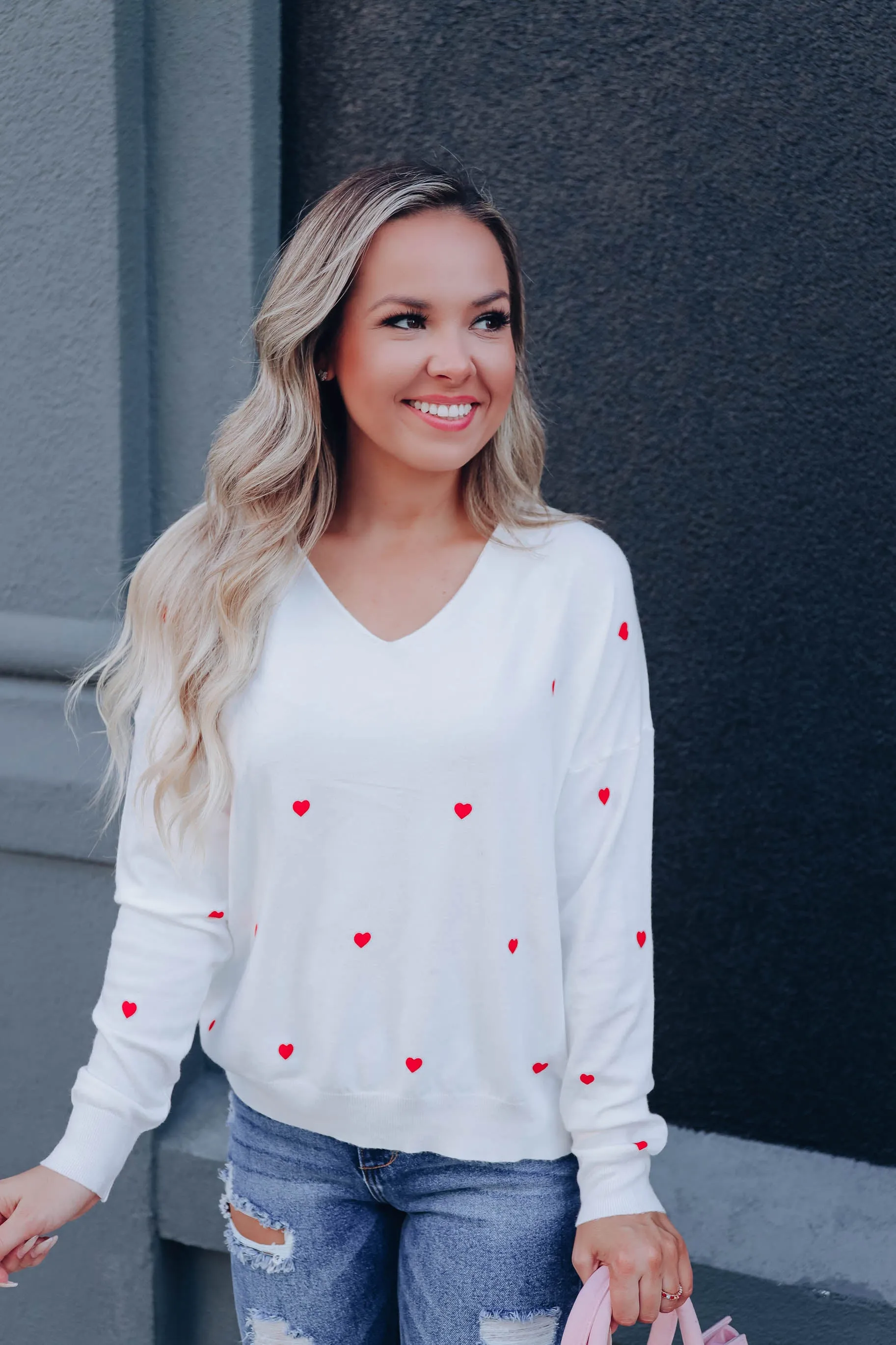 Beating Heart V-Neck Sweater
