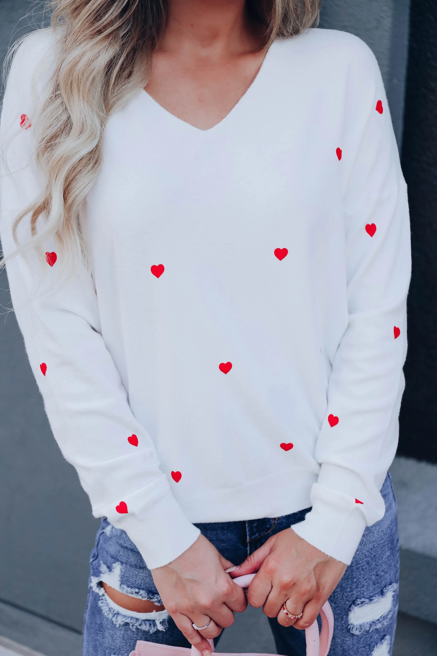 Beating Heart V-Neck Sweater