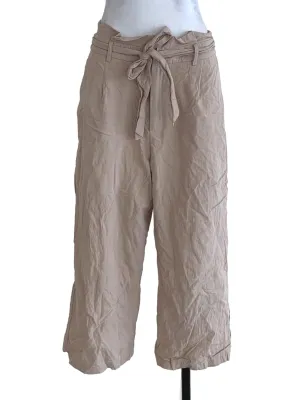 Beige Plain Trouser