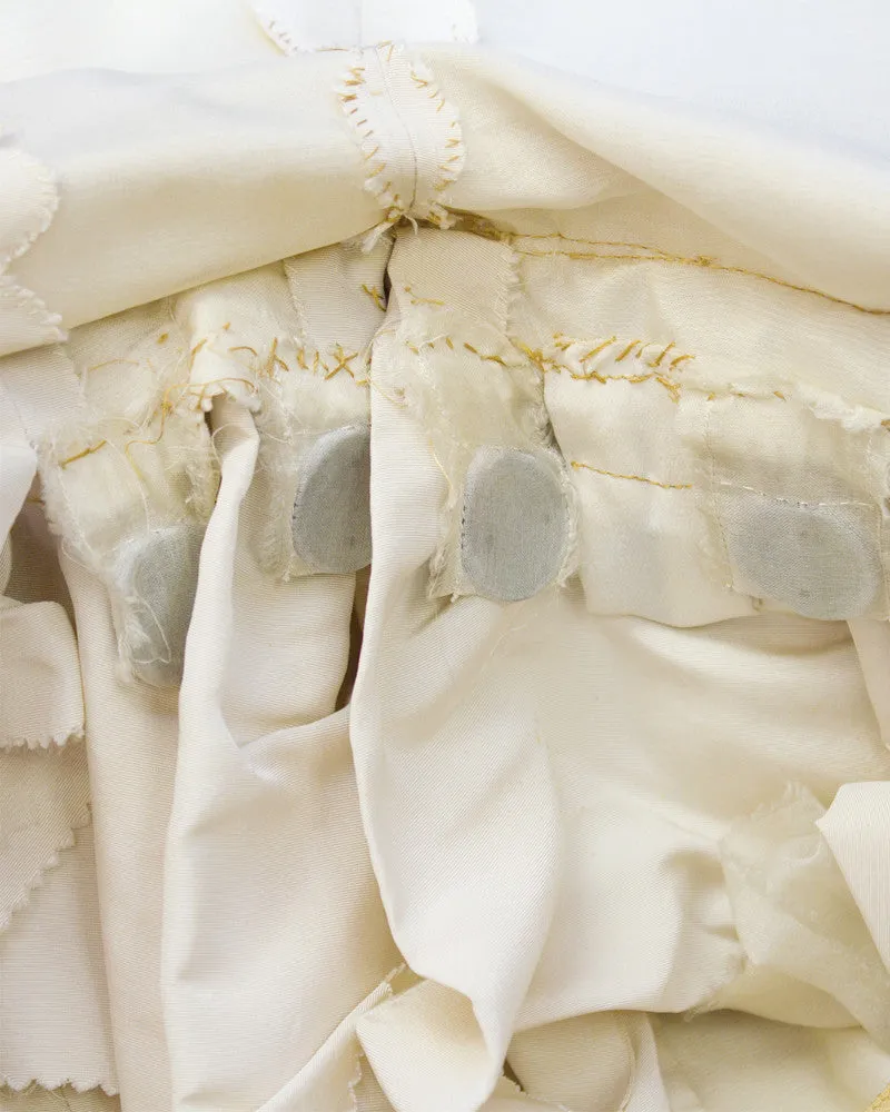 Beige Silk Robe du Soir