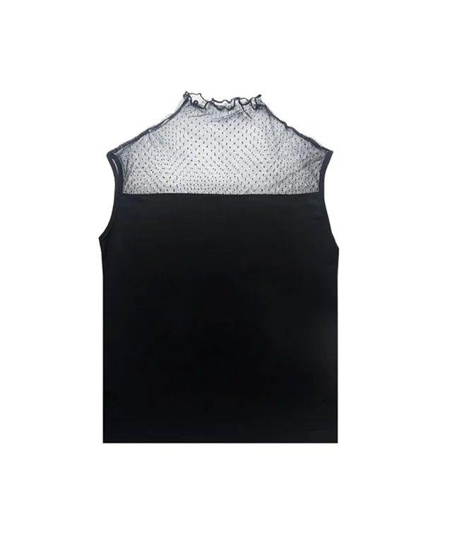 BENECIA 12 Dot Cap Sleeve - Black