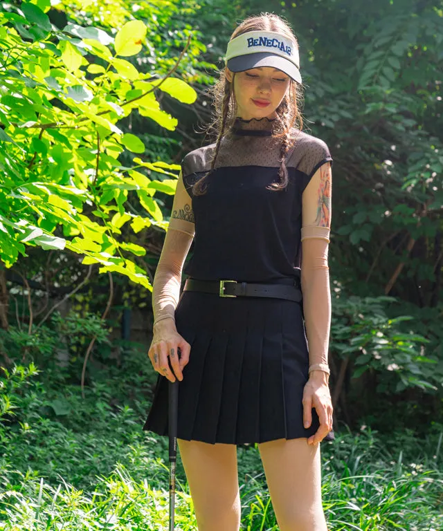 BENECIA 12 Dot Cap Sleeve - Black