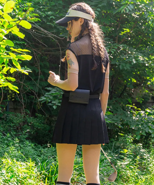 BENECIA 12 Dot Cap Sleeve - Black