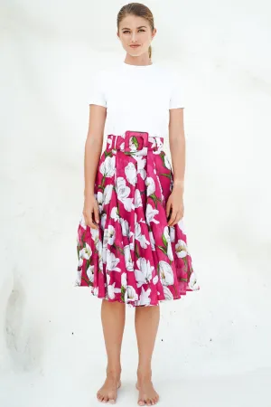 Birdy Skirt #2 Cotton Musola (White Tulip)