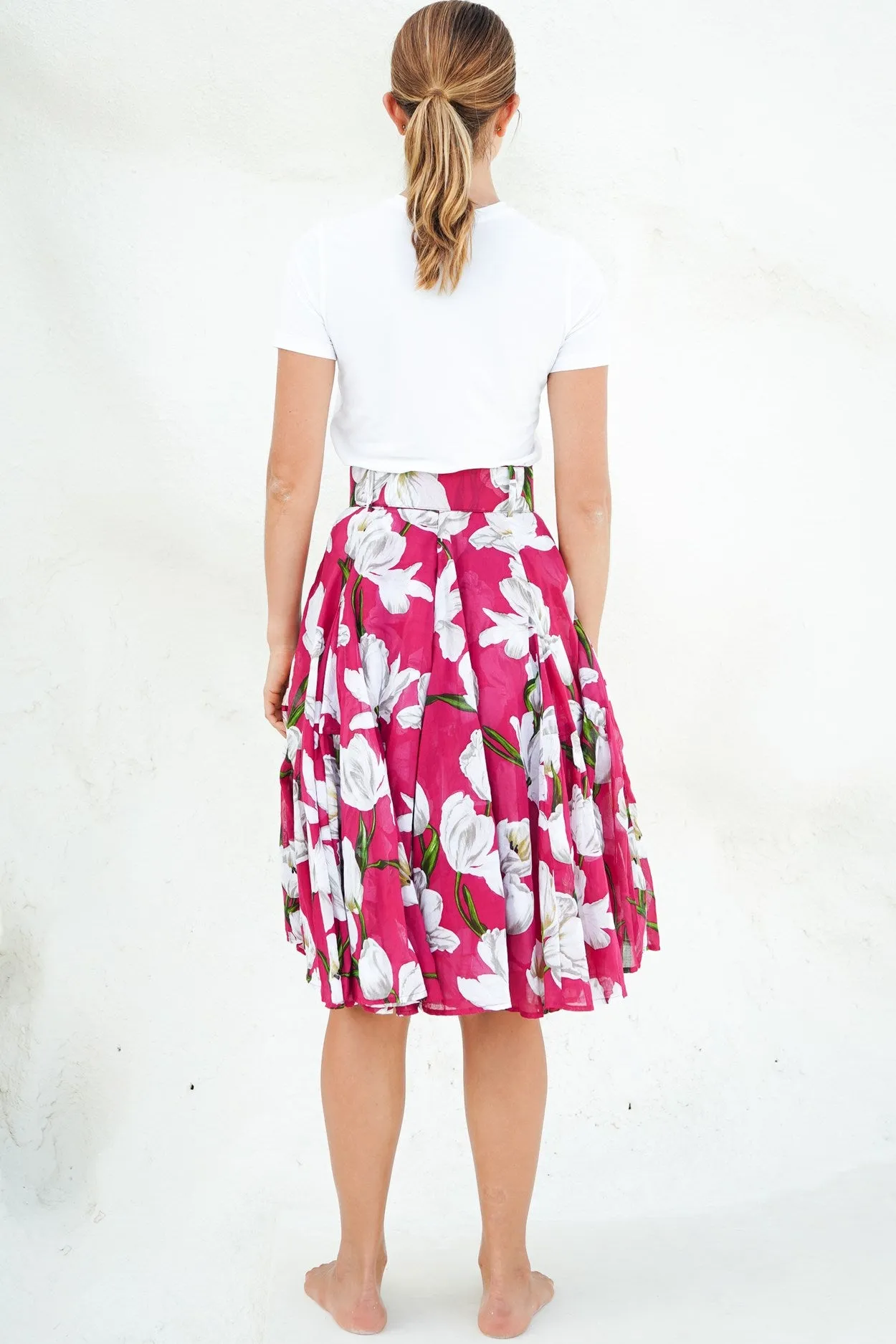 Birdy Skirt #2 Cotton Musola (White Tulip)