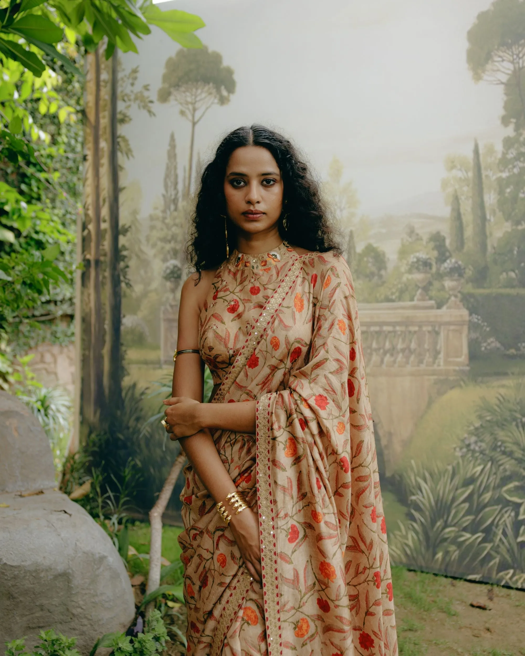 Biscuit brown saree