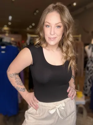 Black Cap Sleeve Top