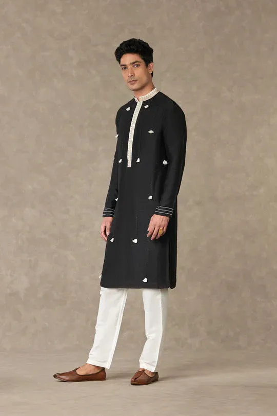 Black Tassel Kurta With Pants