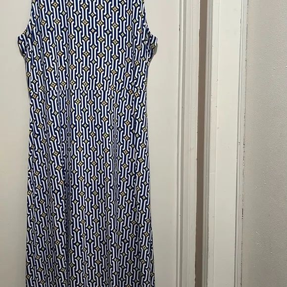 Boden Print Cutout Fit And Flare Dress Link Print  Size 20-22R Sleeveless NWT