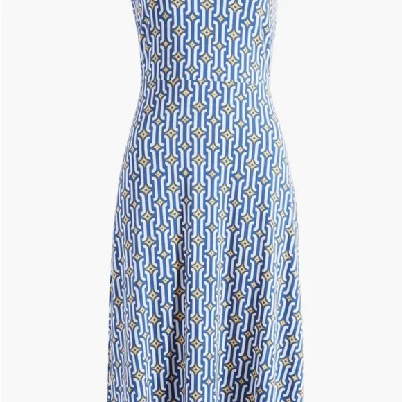 Boden Print Cutout Fit And Flare Dress Link Print  Size 20-22R Sleeveless NWT