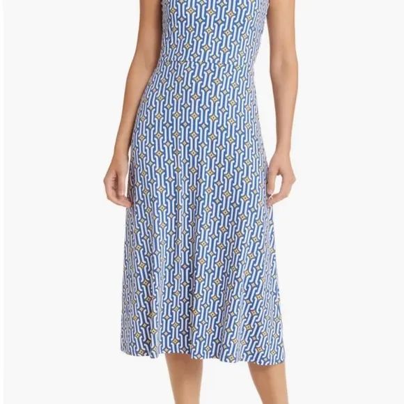 Boden Print Cutout Fit And Flare Dress Link Print  Size 20-22R Sleeveless NWT