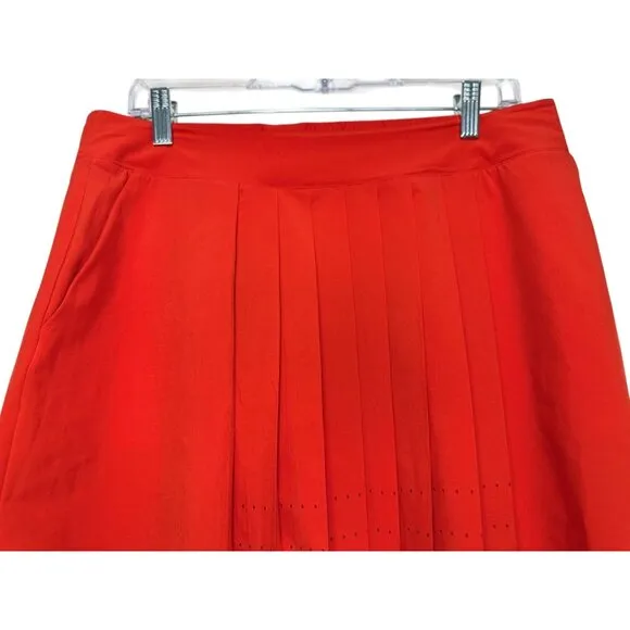 Bogner Venja Skirt Womens 10 Large Orange Pleated Golf Tennis Preppy Athleisure