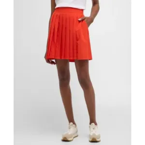 Bogner Venja Skirt Womens 10 Large Orange Pleated Golf Tennis Preppy Athleisure
