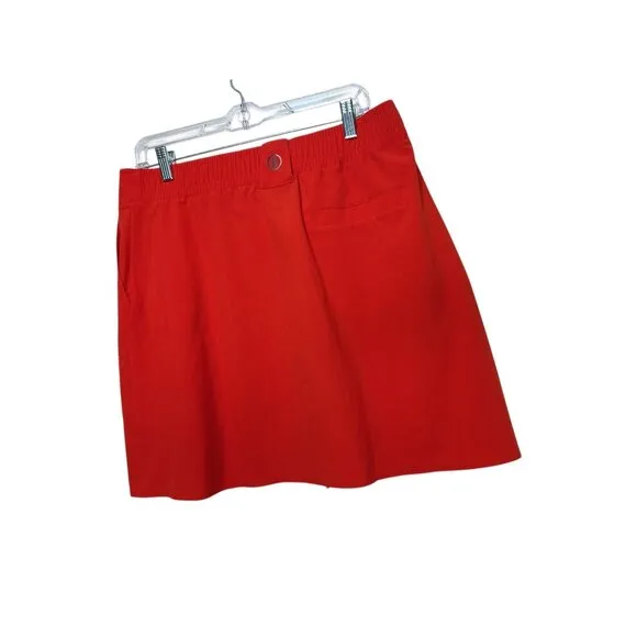 Bogner Venja Skirt Womens 10 Large Orange Pleated Golf Tennis Preppy Athleisure