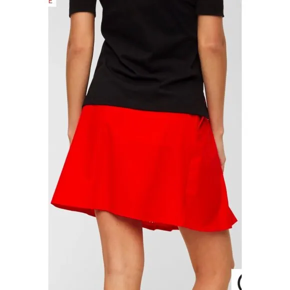 Bogner Venja Skirt Womens 10 Large Orange Pleated Golf Tennis Preppy Athleisure