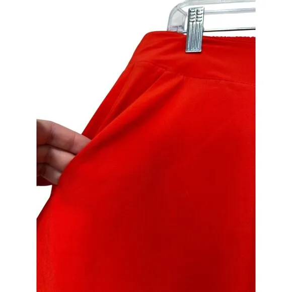 Bogner Venja Skirt Womens 10 Large Orange Pleated Golf Tennis Preppy Athleisure