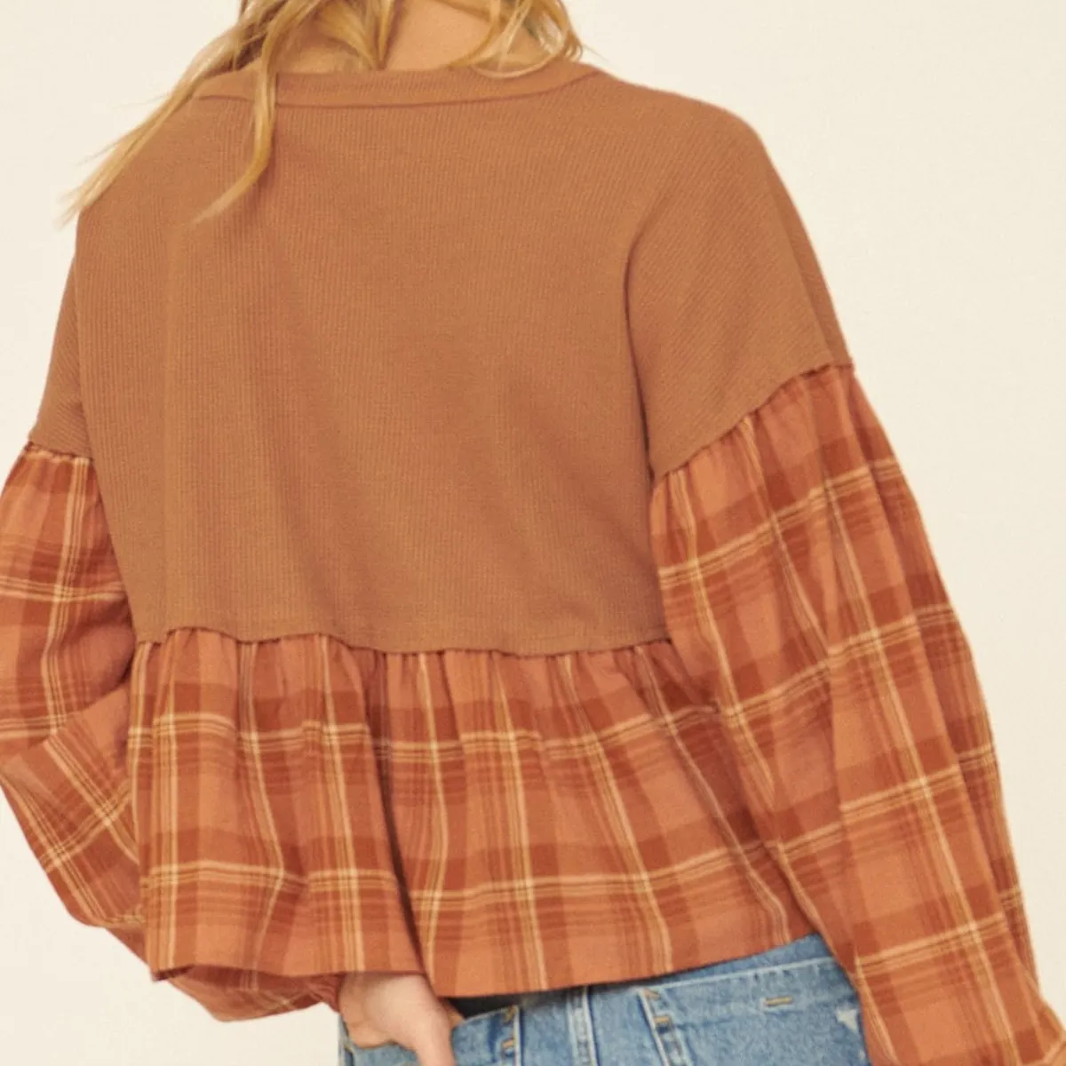 Breaking Plaid Top