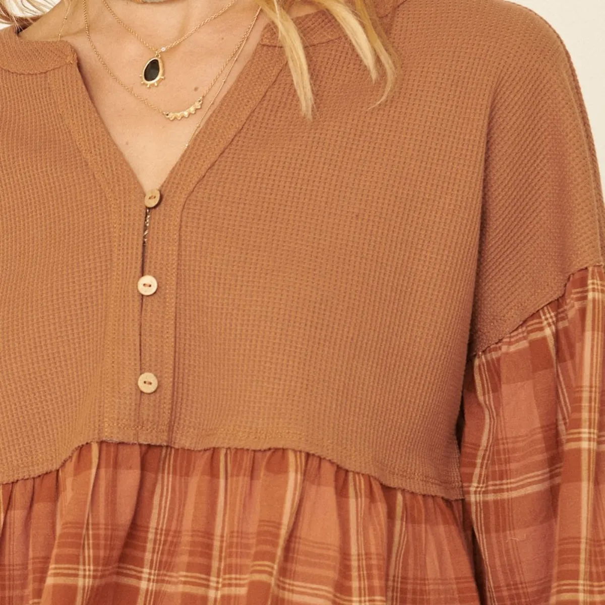 Breaking Plaid Top