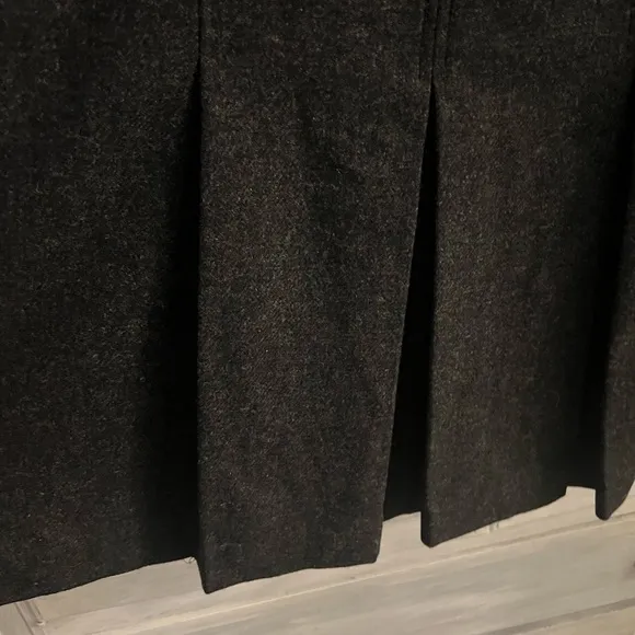 Brooks‎ Brothers 346 A-Line Pleated Grey Wool Skirt Career