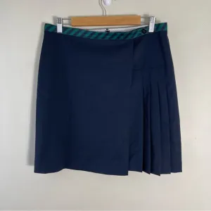 Brooks Brothers Red Fleece navy Skirt Size 10 Wool Pleated preppy academia mini