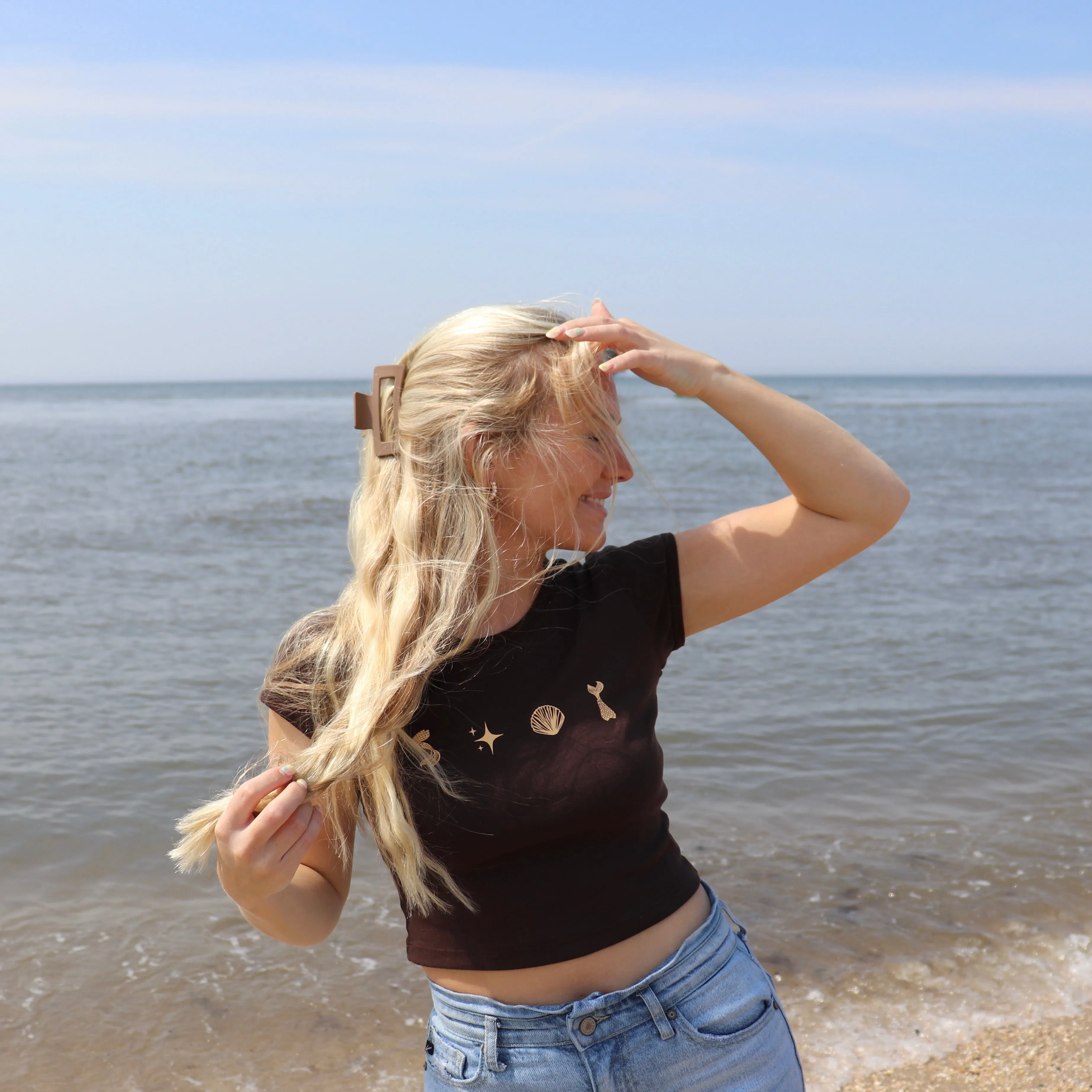 Brown Crop Top