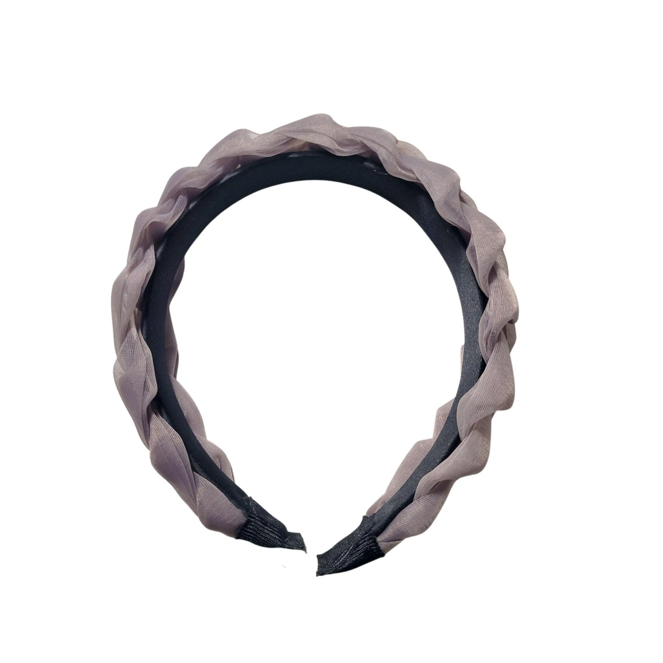 Brown Mesh Braided Headband