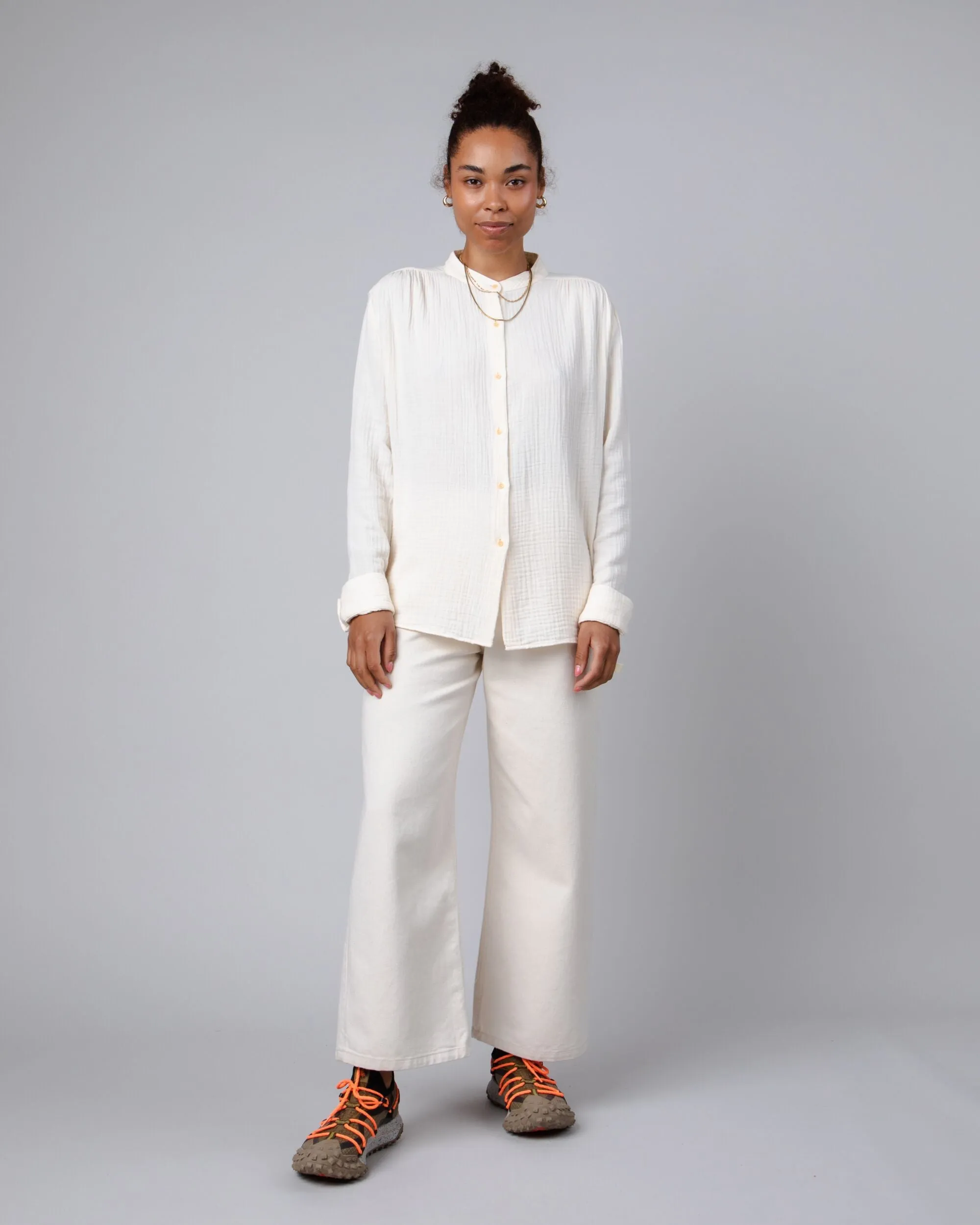 Bubble Mao Blouse Ecru