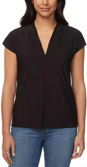 Buffalo David Bitton Ladies V-Neck Comfort Fit Cap Sleeves Blouse 1758488