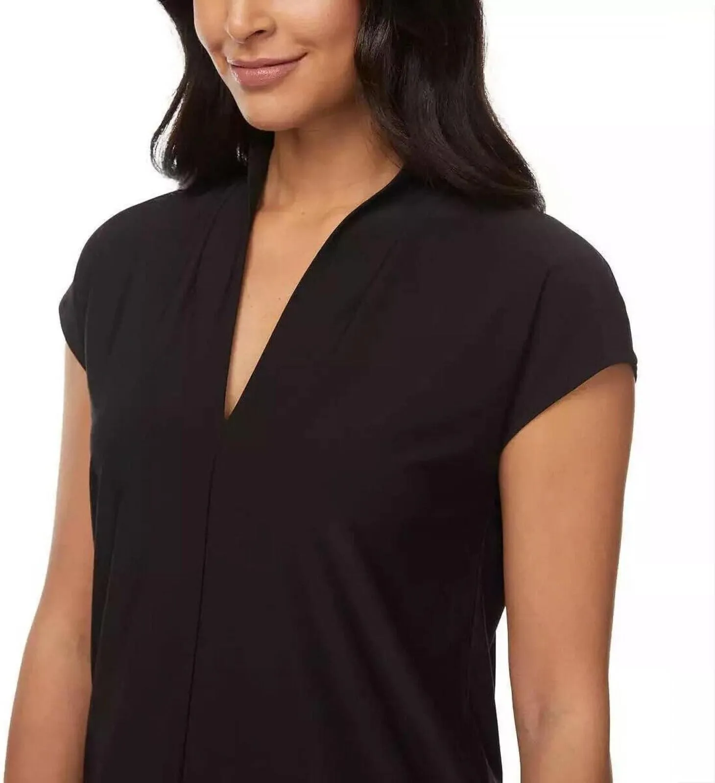 Buffalo David Bitton Ladies V-Neck Comfort Fit Cap Sleeves Blouse 1758488