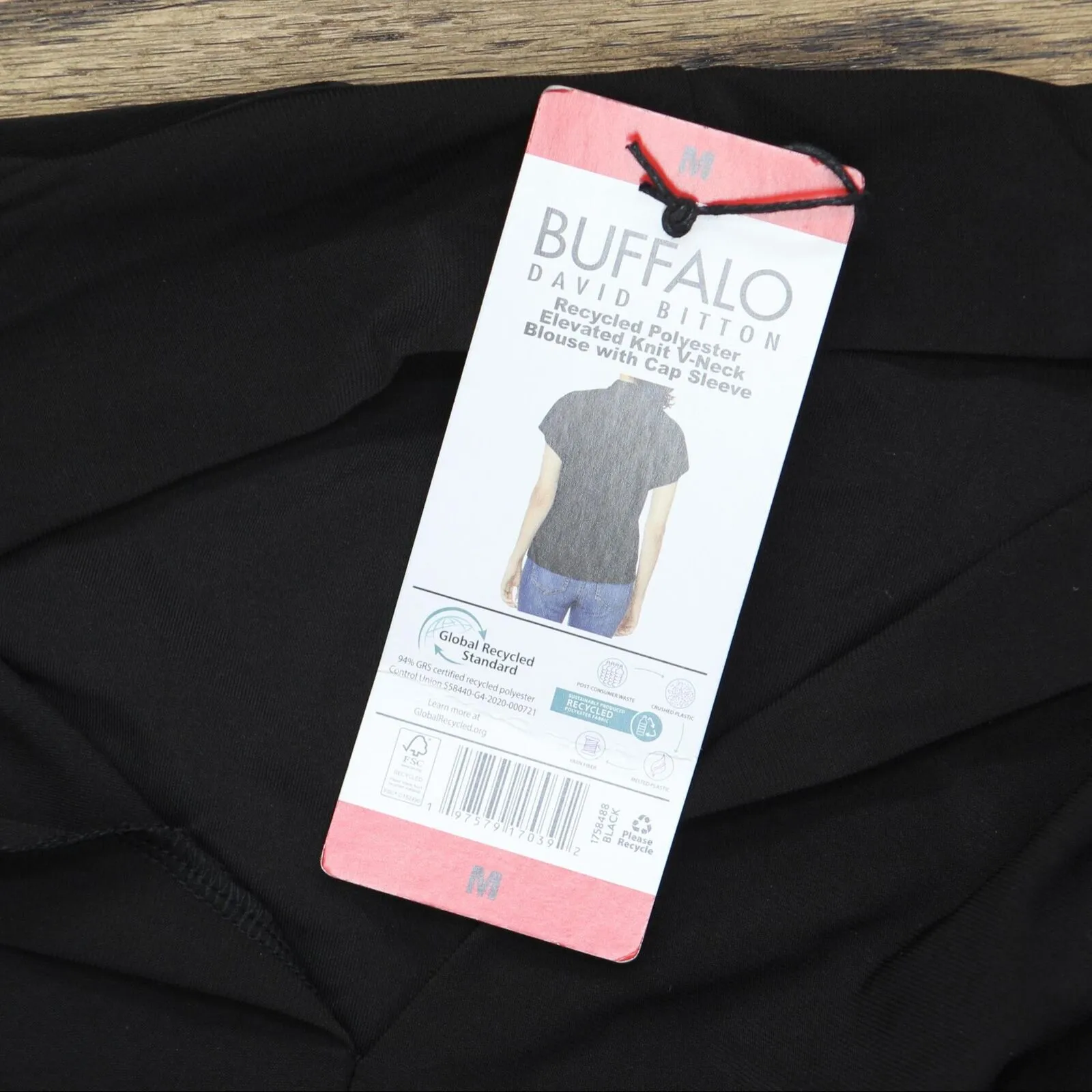 Buffalo David Bitton Ladies V-Neck Comfort Fit Cap Sleeves Blouse 1758488