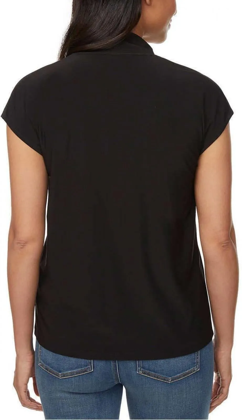 Buffalo David Bitton Ladies V-Neck Comfort Fit Cap Sleeves Blouse 1758488