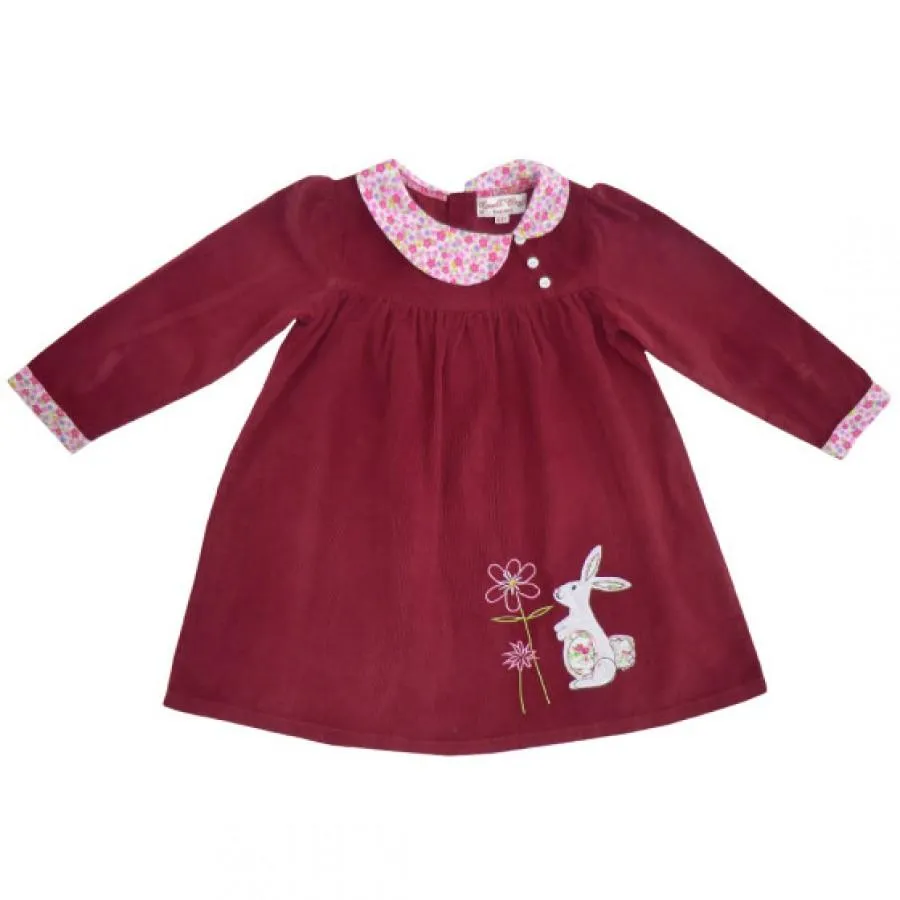 Bunny Applique Corduroy Dress