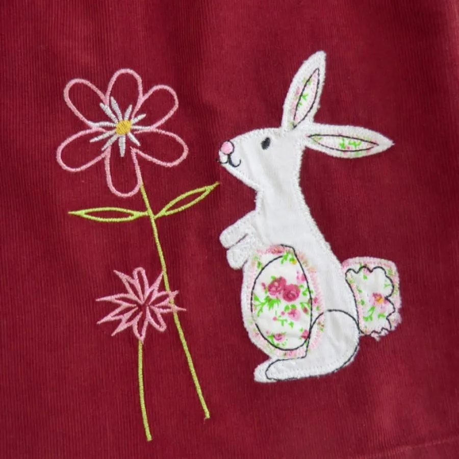 Bunny Applique Corduroy Dress