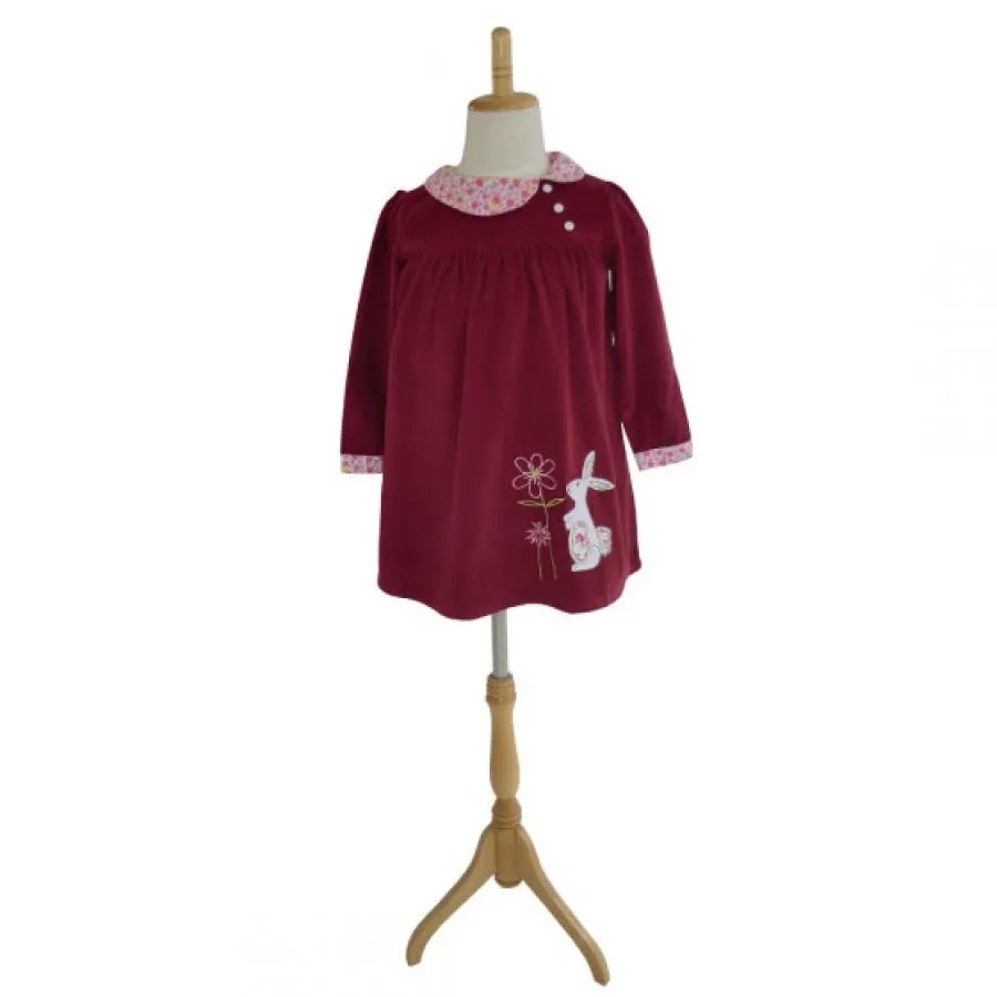 Bunny Applique Corduroy Dress
