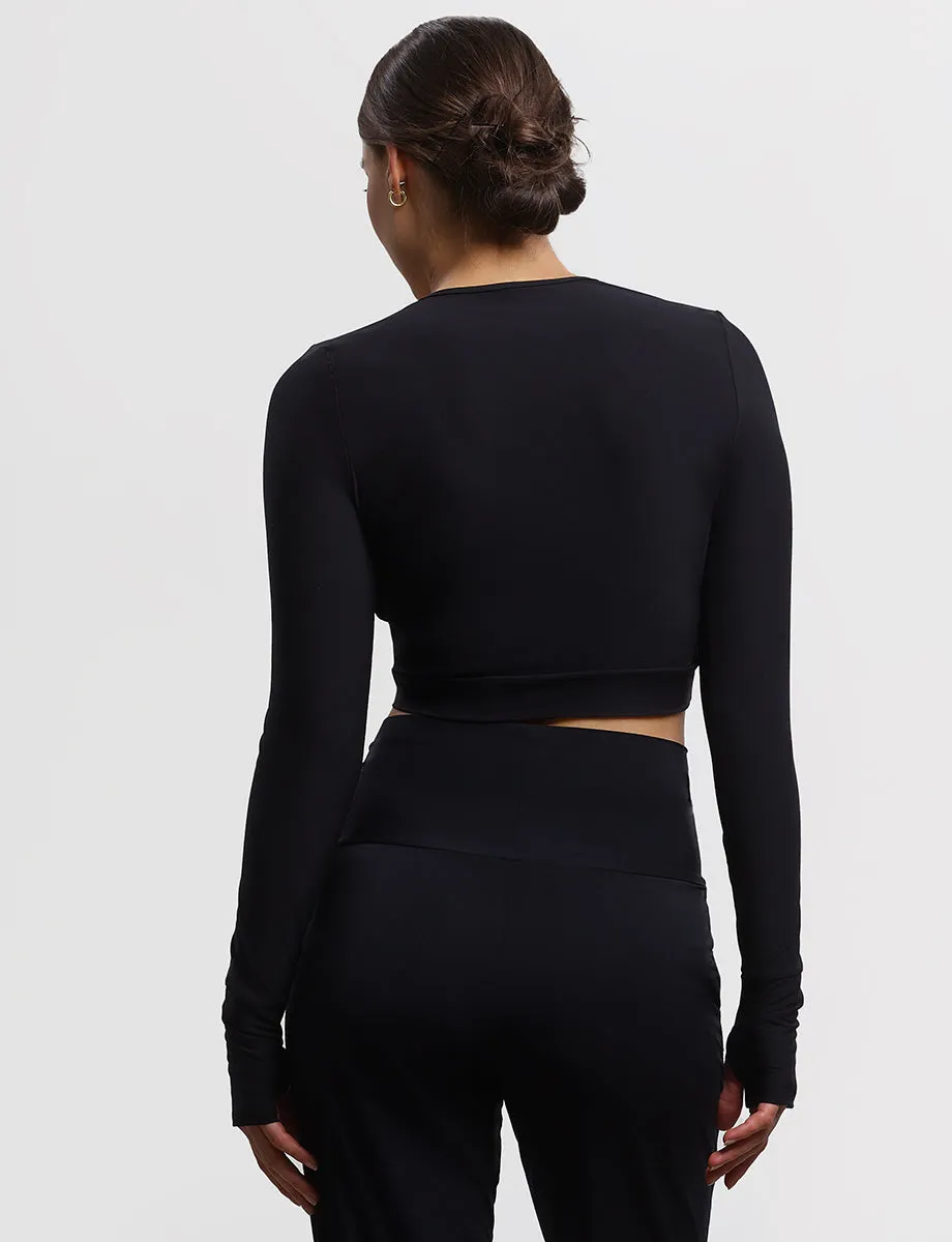 Butter Wrap Top | Black