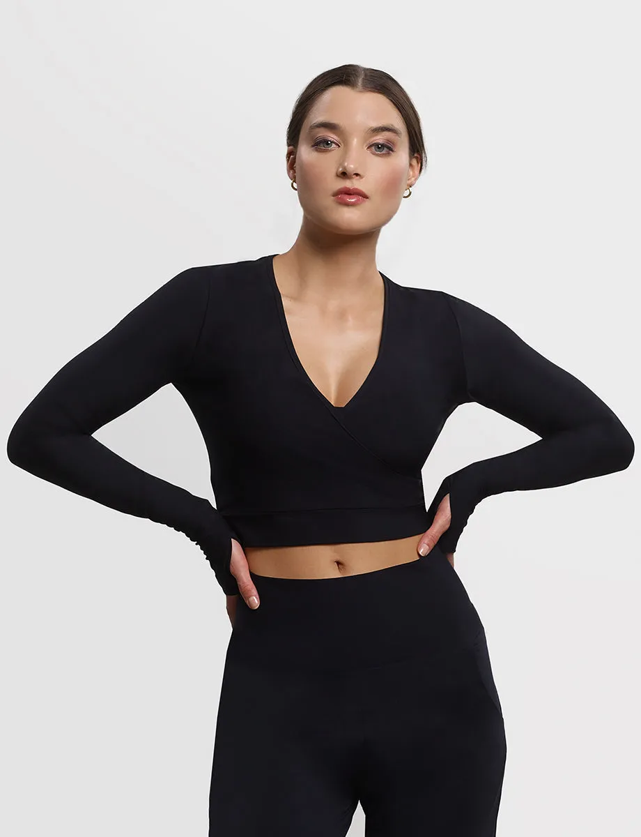 Butter Wrap Top | Black