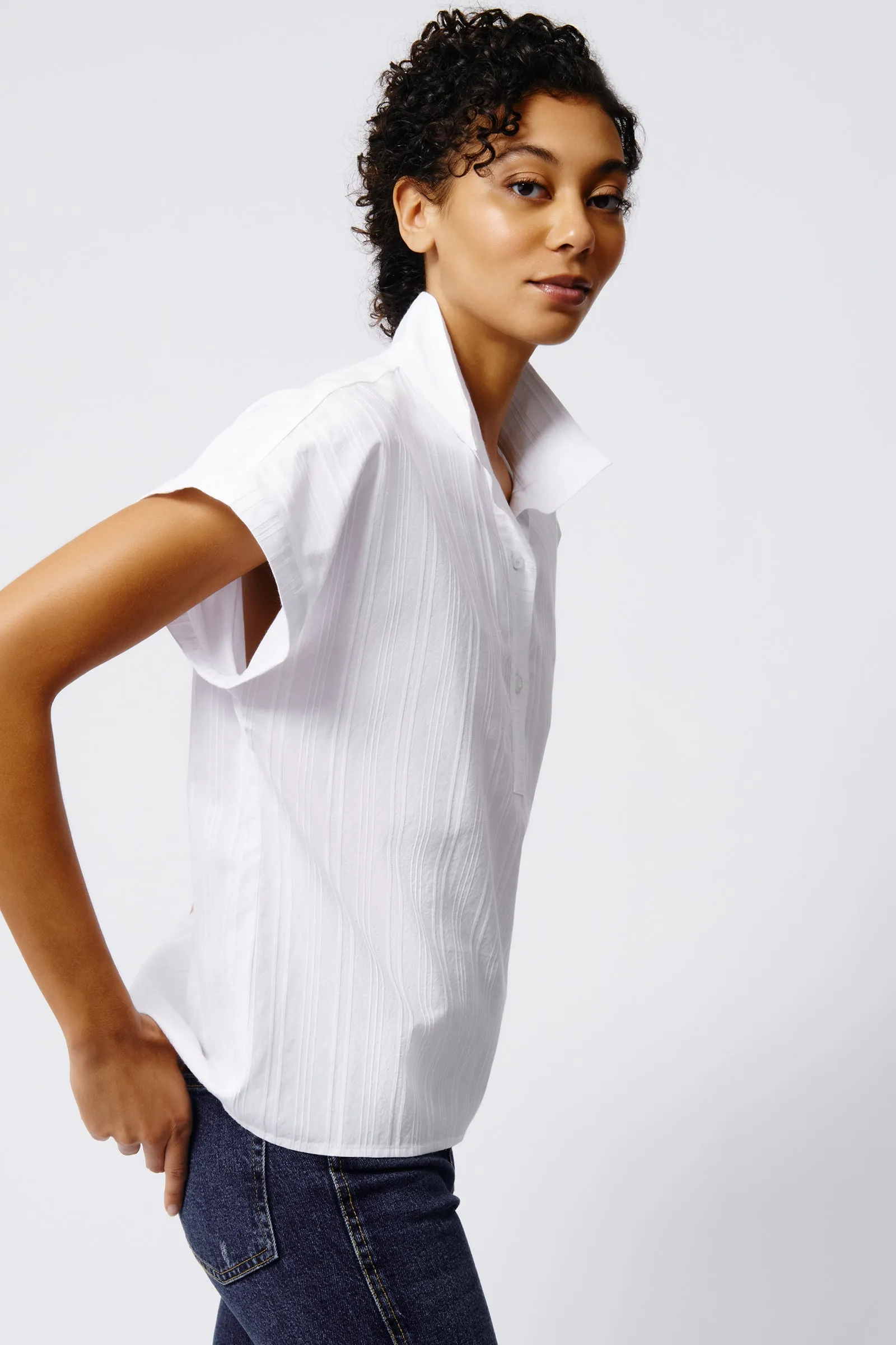 Cabana Shirt - White Stripe