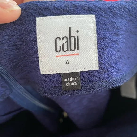 CAbi NWT Tulip Textured Ponte Knit Navy Skirt