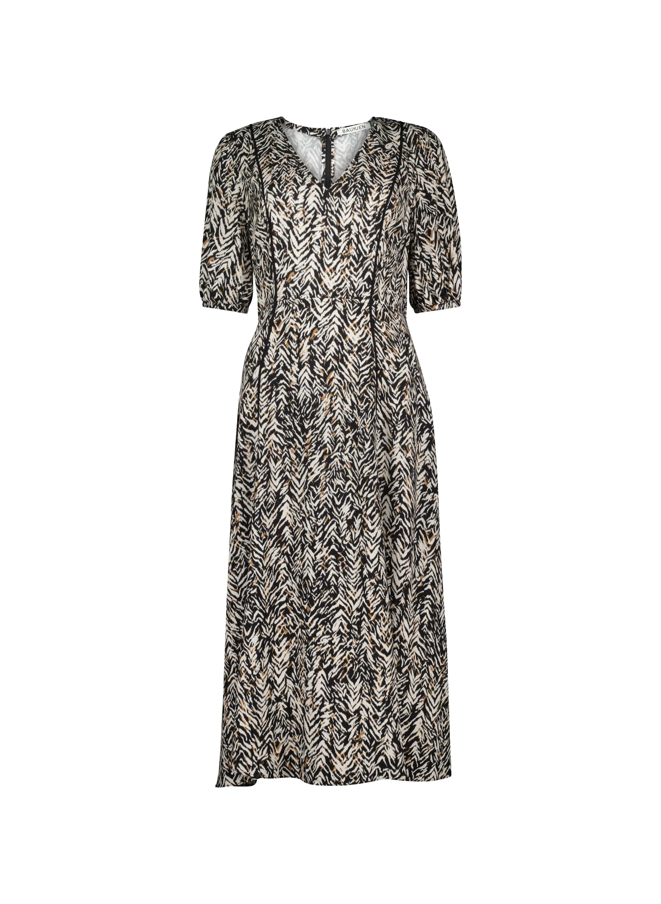 Callie LENZING™ ECOVERO™ Dress | Cream Tiger
