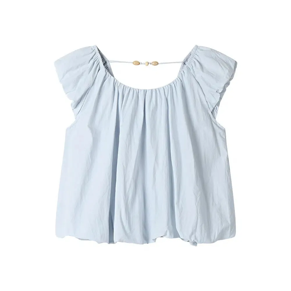 Cap Sleeve Blouse Top